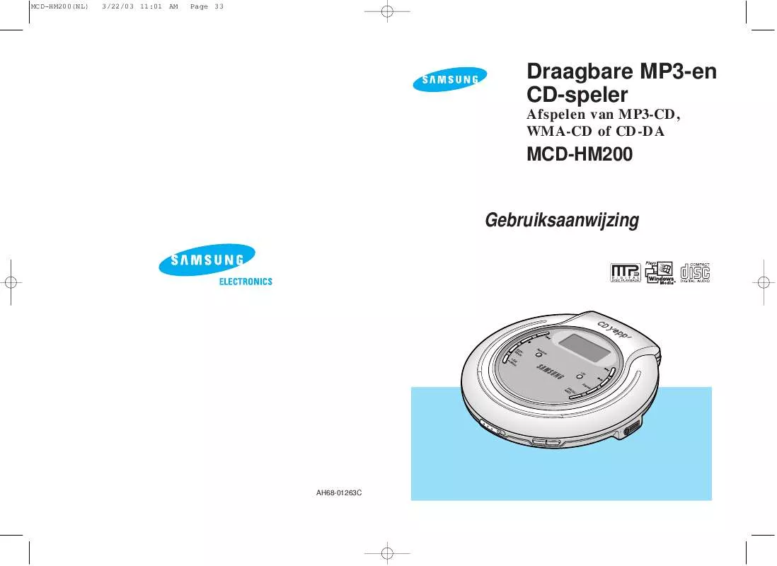 Mode d'emploi SAMSUNG MCD-HM200H