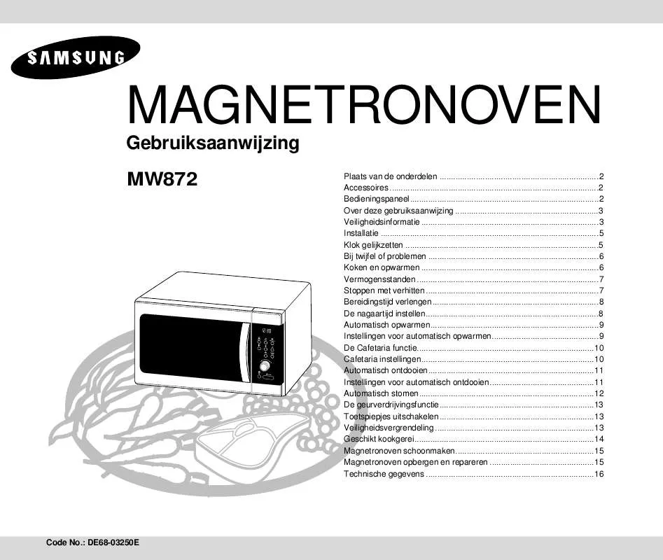 Mode d'emploi SAMSUNG MW872