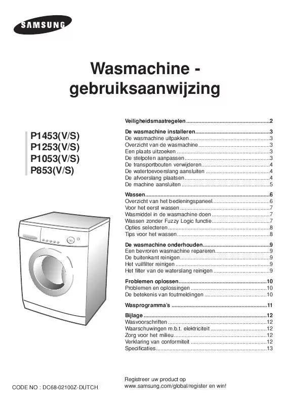 Mode d'emploi SAMSUNG P1453