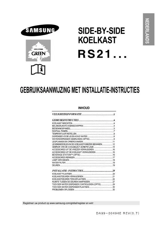 Mode d'emploi SAMSUNG RS21FGRS