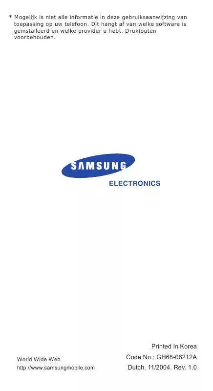 Mode d'emploi SAMSUNG SGH-C200N