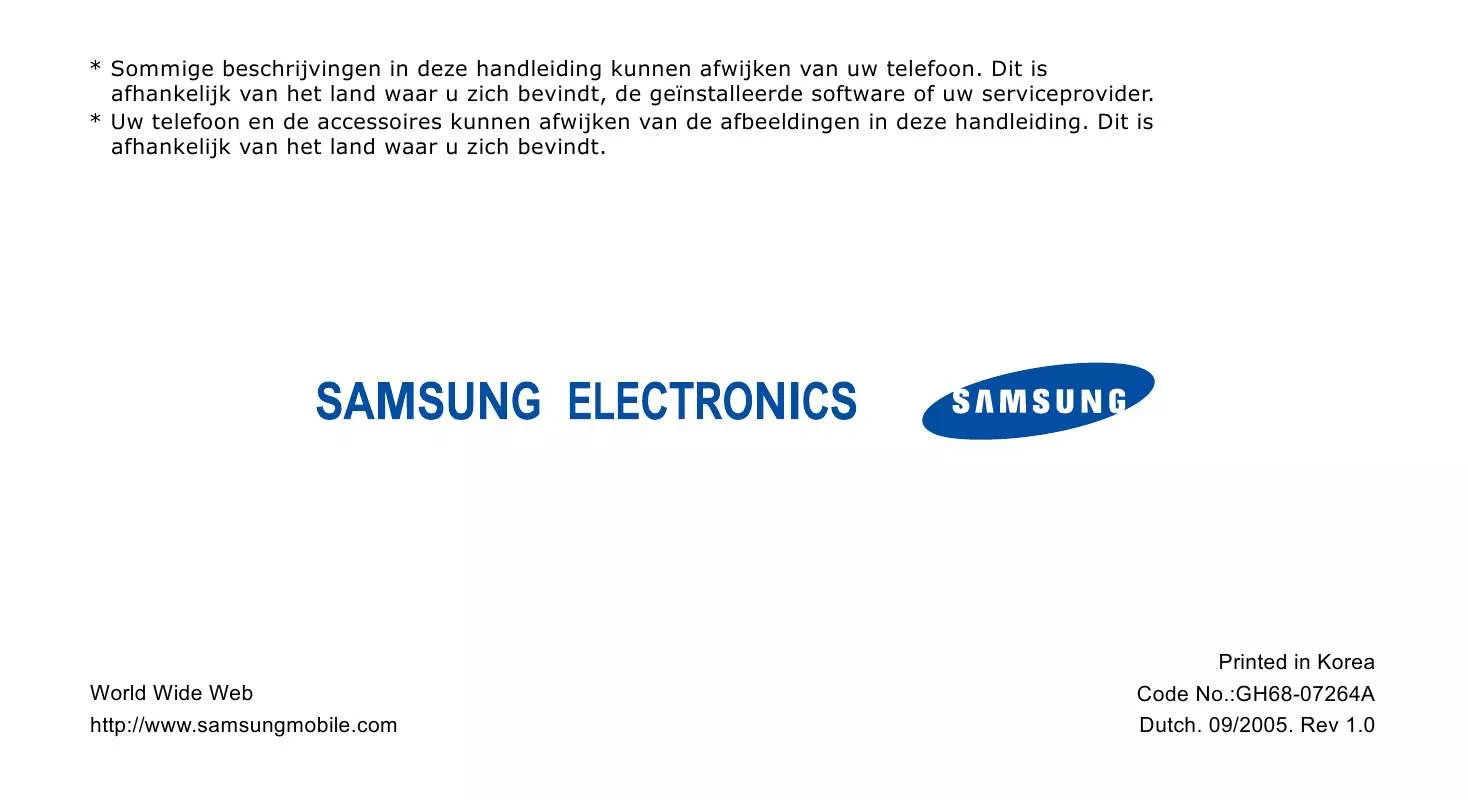 Mode d'emploi SAMSUNG SGH-E350