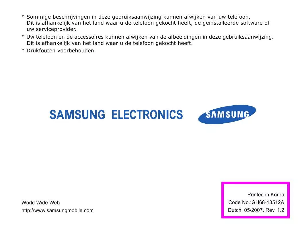 Mode d'emploi SAMSUNG SGH-F300