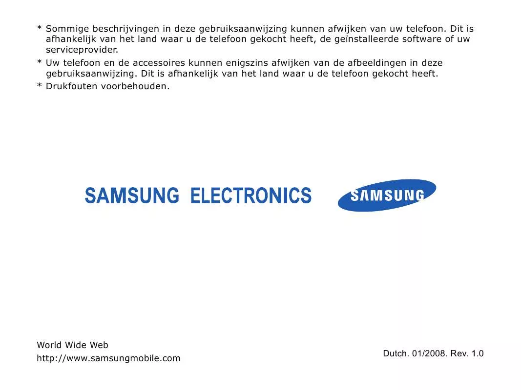 Mode d'emploi SAMSUNG SGH-I450