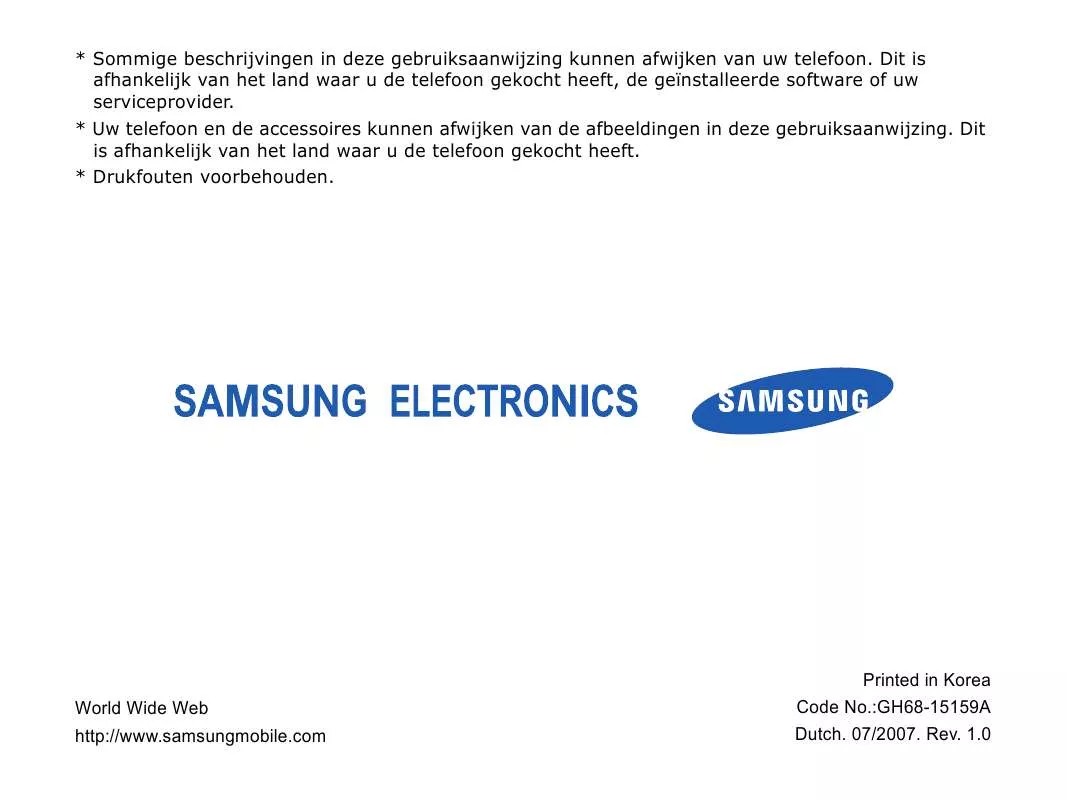 Mode d'emploi SAMSUNG SGH-L760V