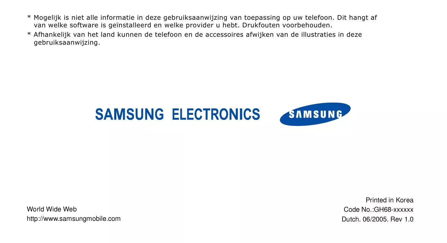 Mode d'emploi SAMSUNG SGH-S410