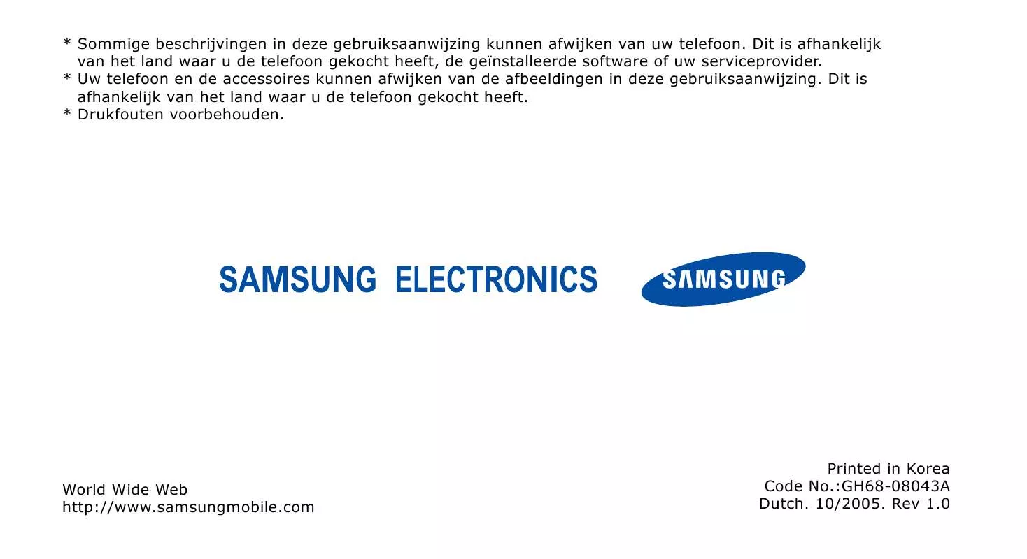 Mode d'emploi SAMSUNG SGH-X200