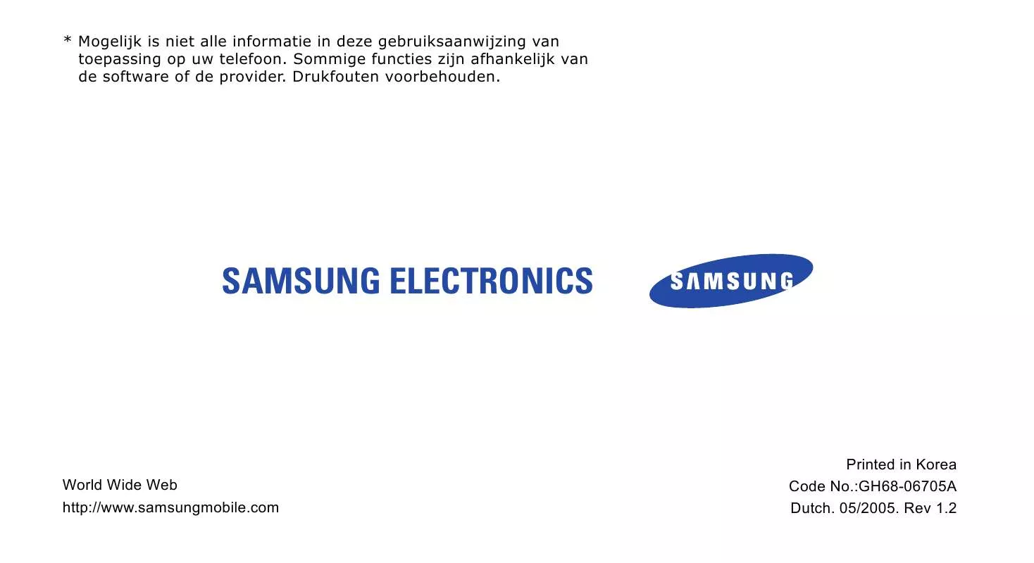 Mode d'emploi SAMSUNG SGH-X640