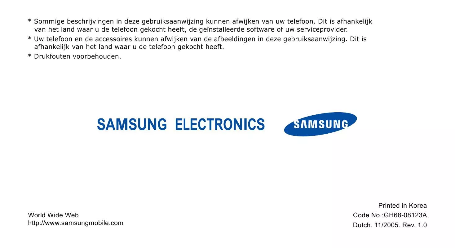 Mode d'emploi SAMSUNG SGH-X700