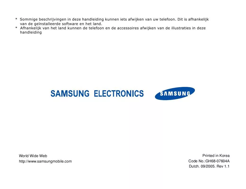 Mode d'emploi SAMSUNG SGH-Z140