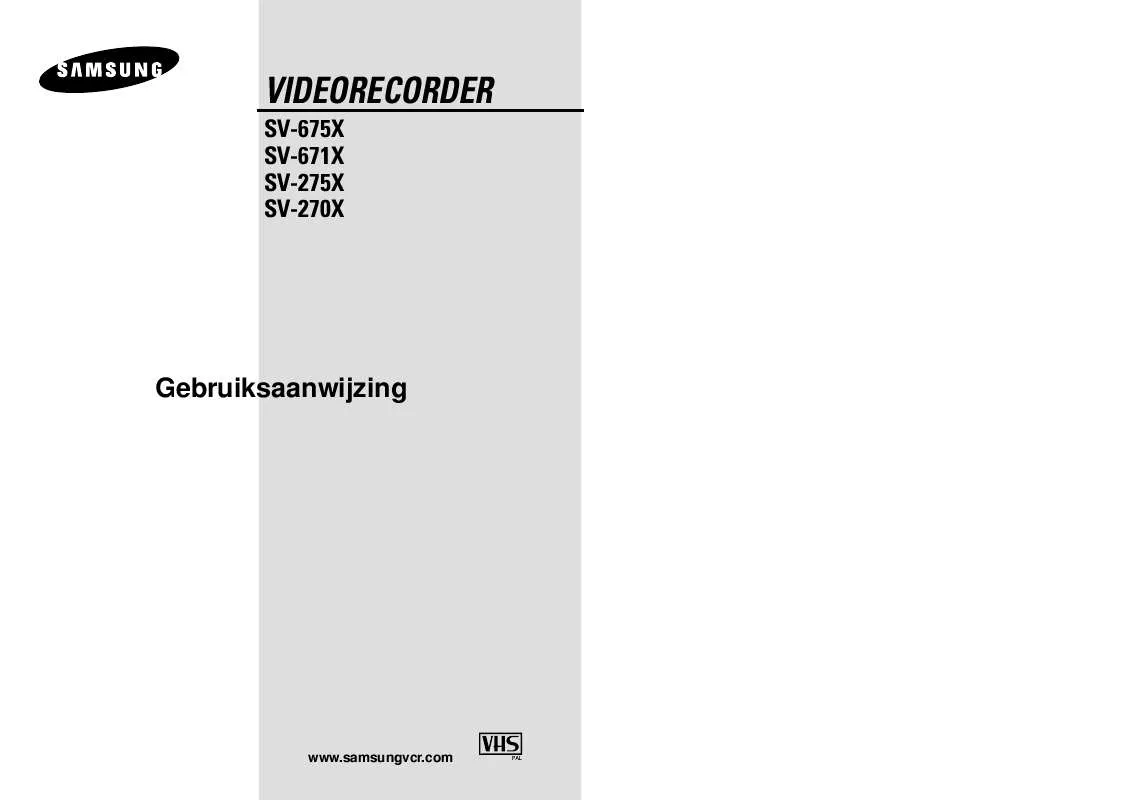 Mode d'emploi SAMSUNG SV-671X