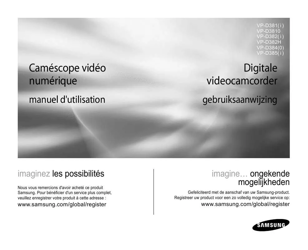 Mode d'emploi SAMSUNG VP-D385