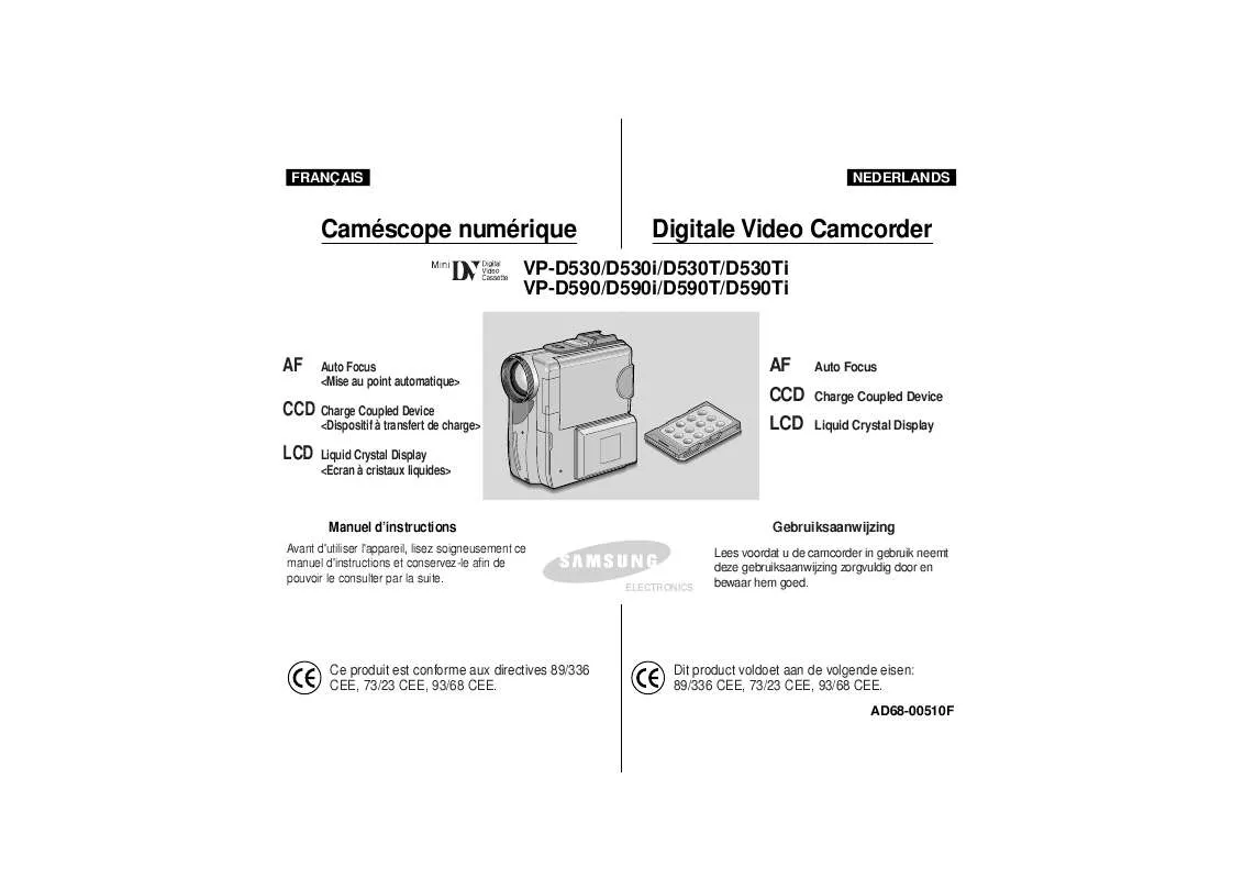 Mode d'emploi SAMSUNG VP-D530