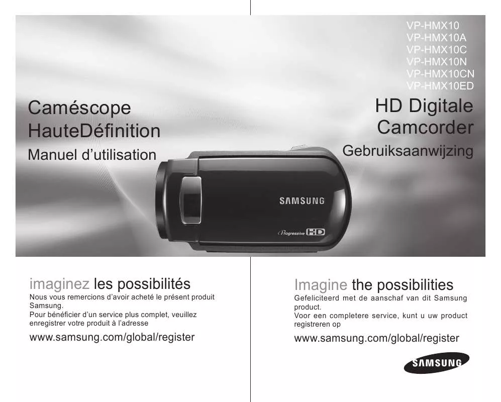 Mode d'emploi SAMSUNG VP-HMX10