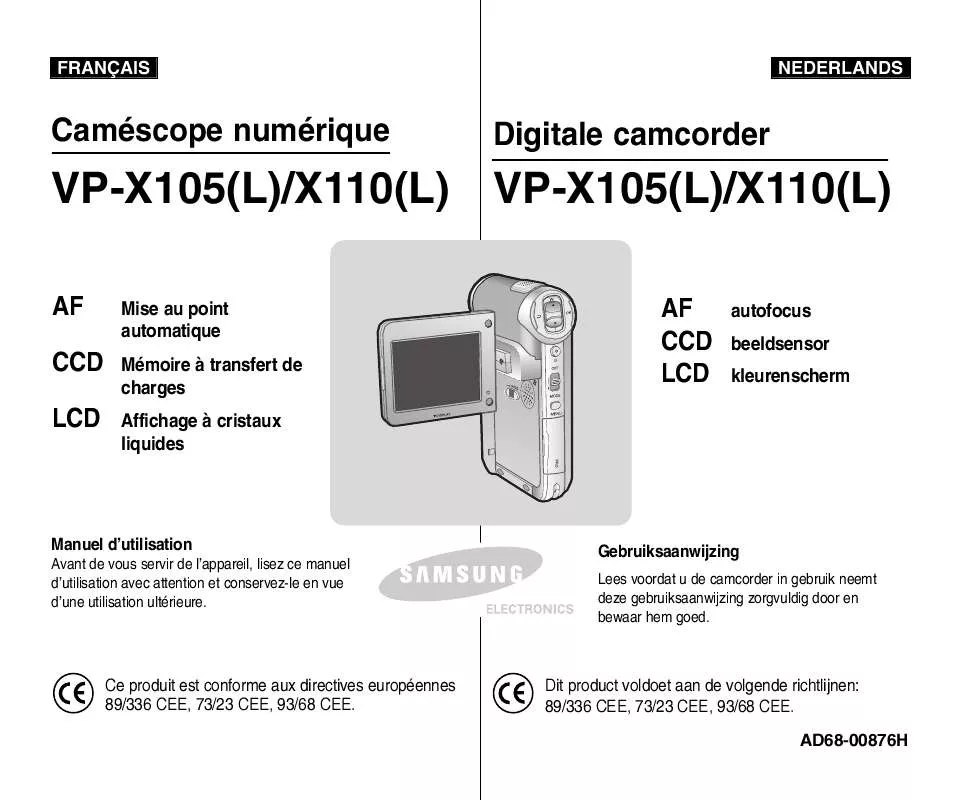 Mode d'emploi SAMSUNG VP-X105L