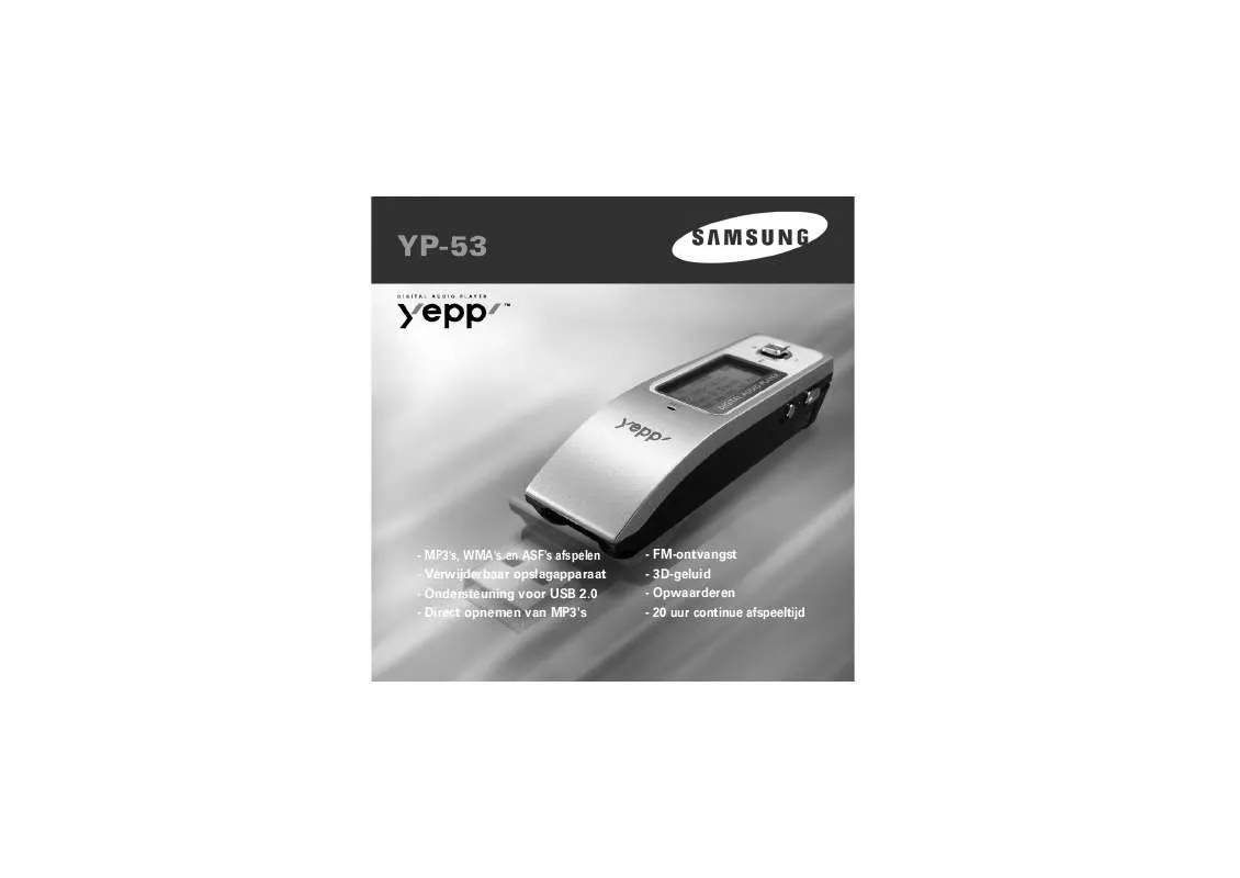 Mode d'emploi SAMSUNG YP-53X