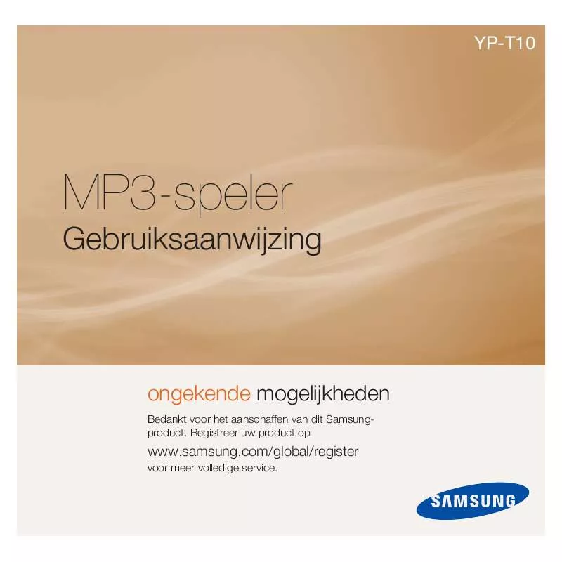 Mode d'emploi SAMSUNG YP-T10JAB/XEU