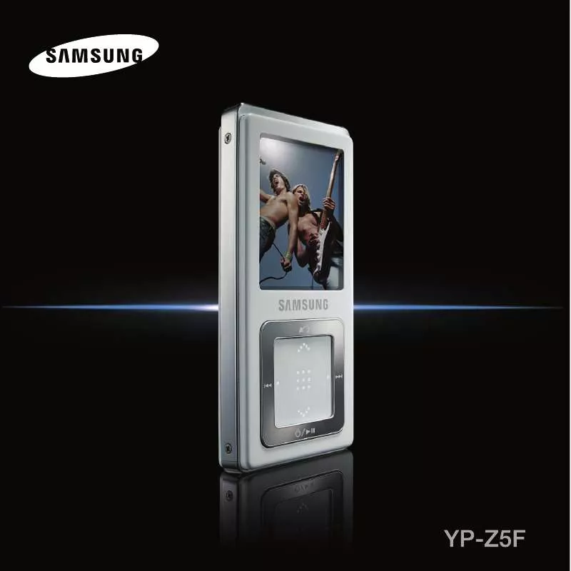 Mode d'emploi SAMSUNG YP-Z5FA