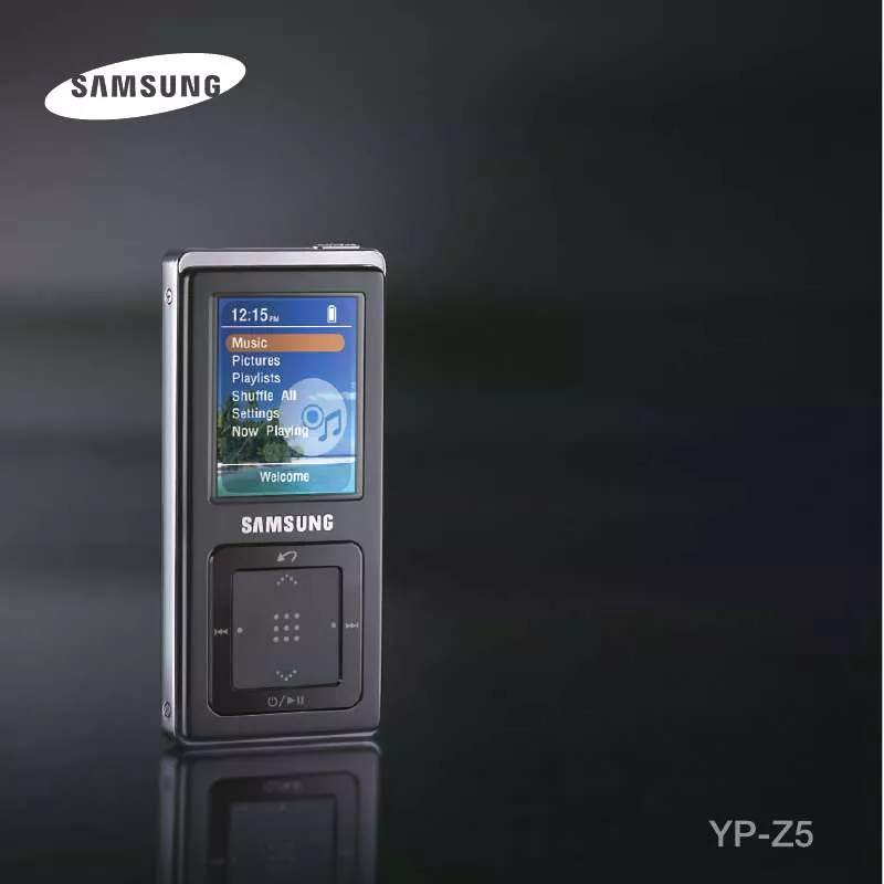 Mode d'emploi SAMSUNG YP-Z5QB/ELS