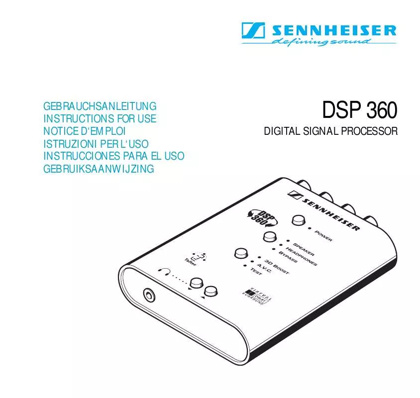 Mode d'emploi SENNHEISER DSP 360