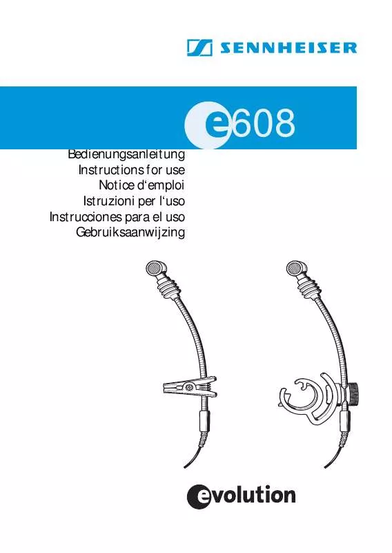 Mode d'emploi SENNHEISER E608