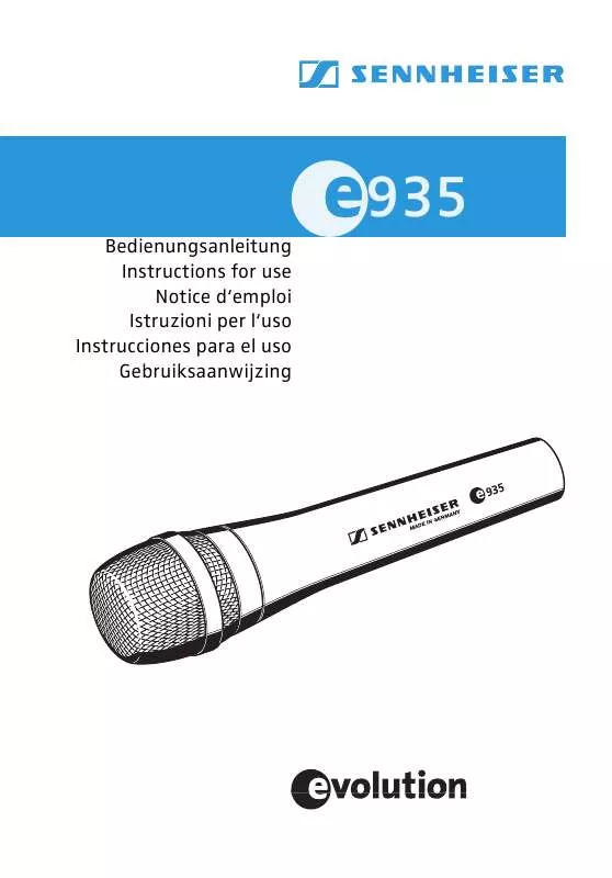 Mode d'emploi SENNHEISER E935