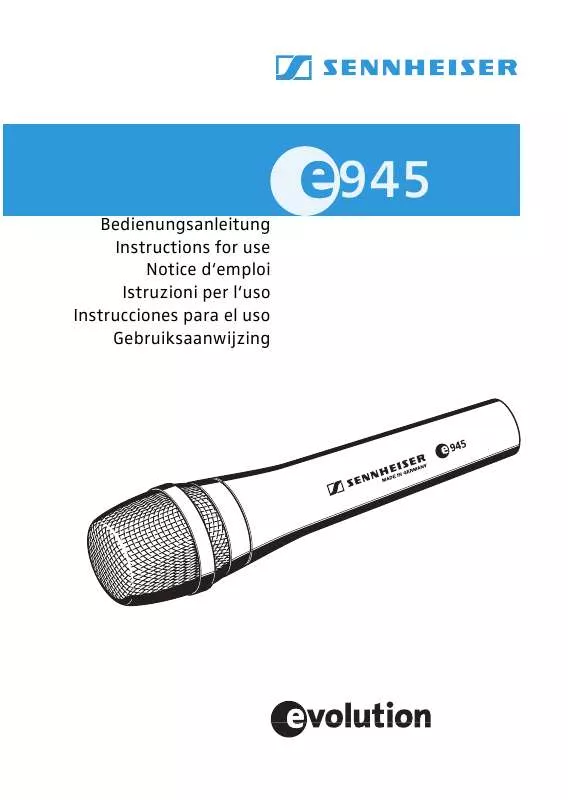 Mode d'emploi SENNHEISER E945