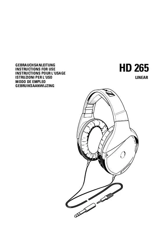 Mode d'emploi SENNHEISER HD 265 LINEAR