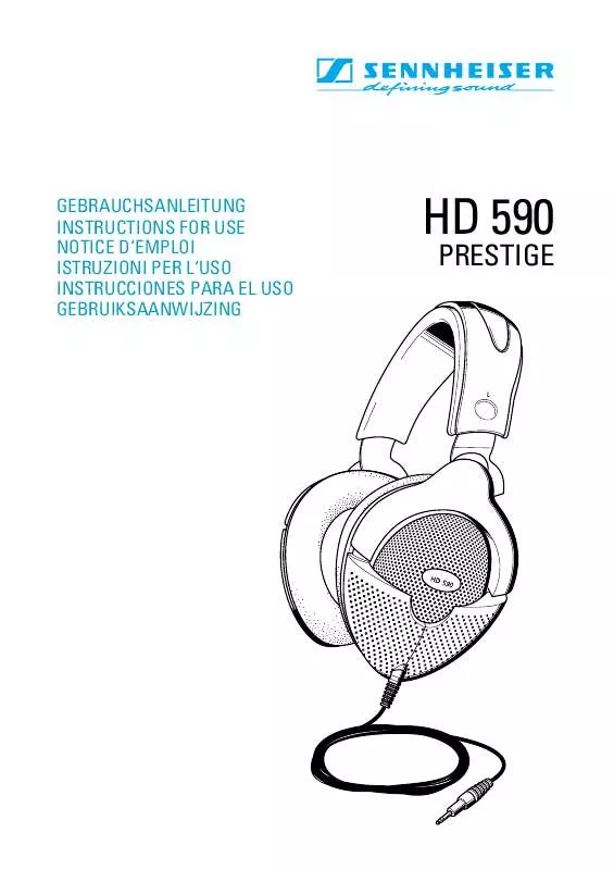 Mode d'emploi SENNHEISER HD 590 PRESTIGE