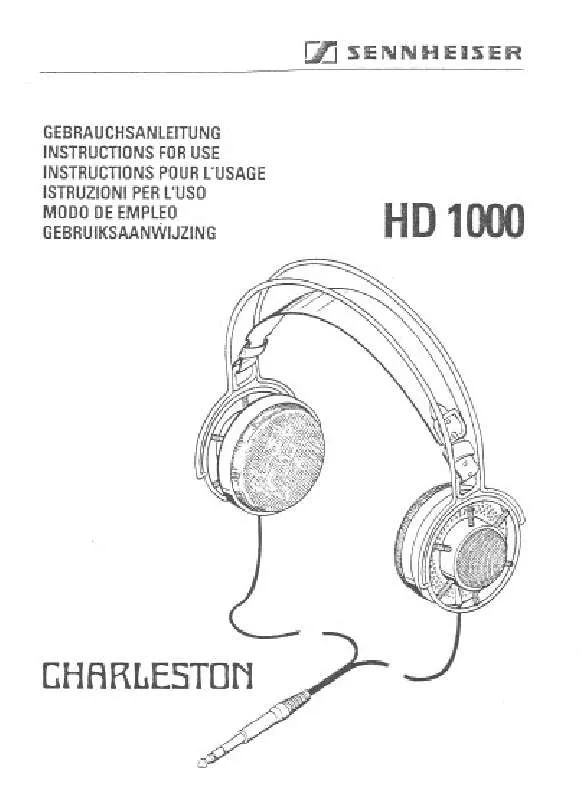 Mode d'emploi SENNHEISER HD 1000