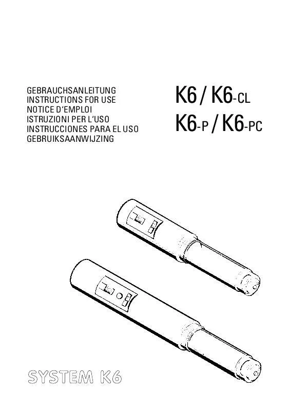 Mode d'emploi SENNHEISER K6-CL