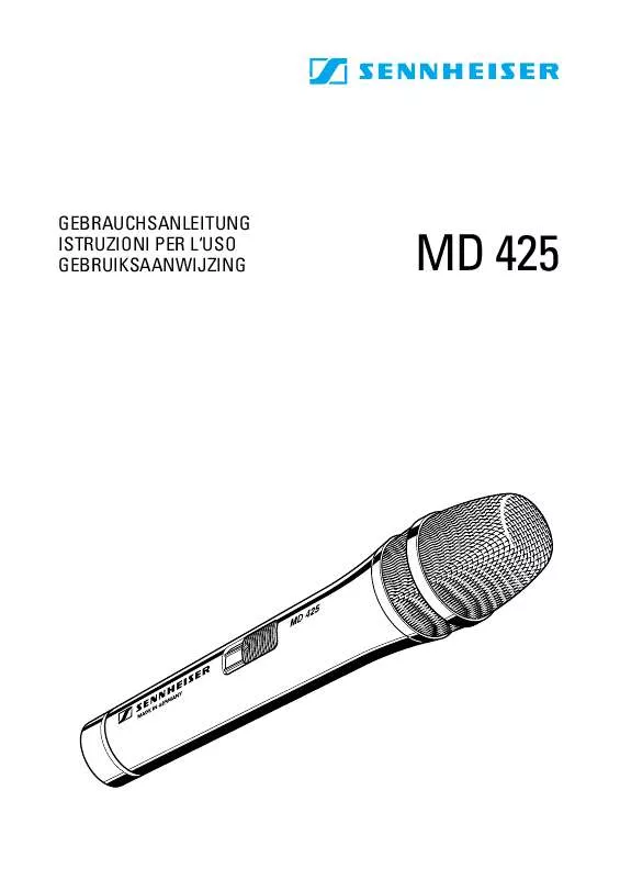 Mode d'emploi SENNHEISER MD 425