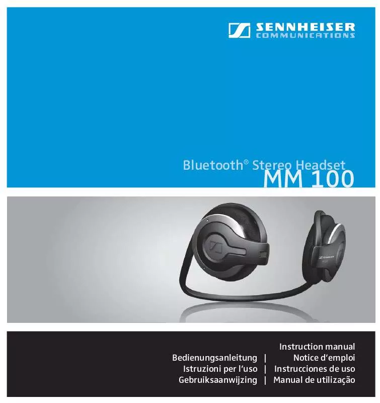 Mode d'emploi SENNHEISER MM 100