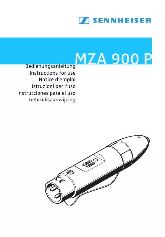 Mode d'emploi SENNHEISER MZA 900 P