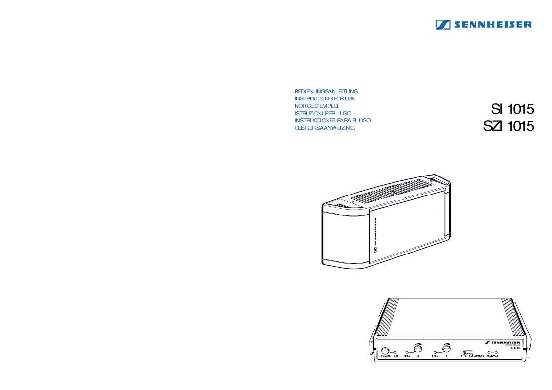 Mode d'emploi SENNHEISER SI 1015