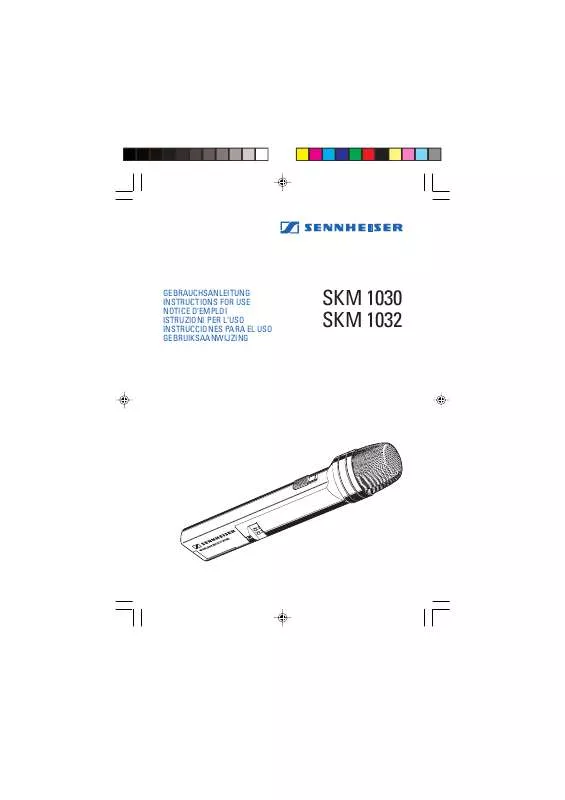 Mode d'emploi SENNHEISER SKM 1030