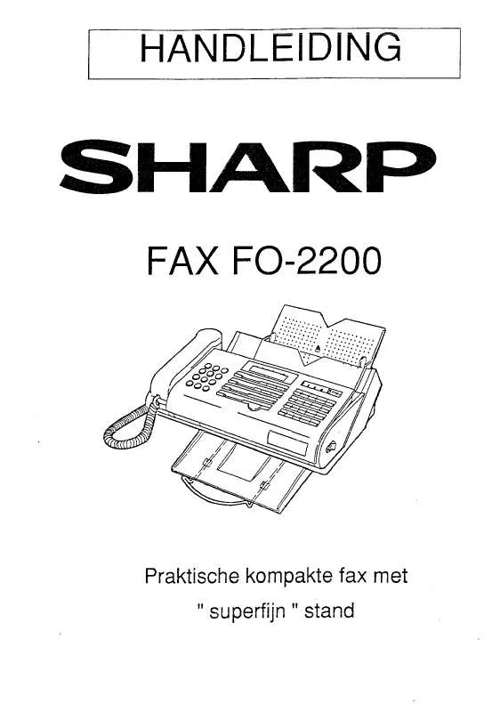 Mode d'emploi SHARP FO-2200