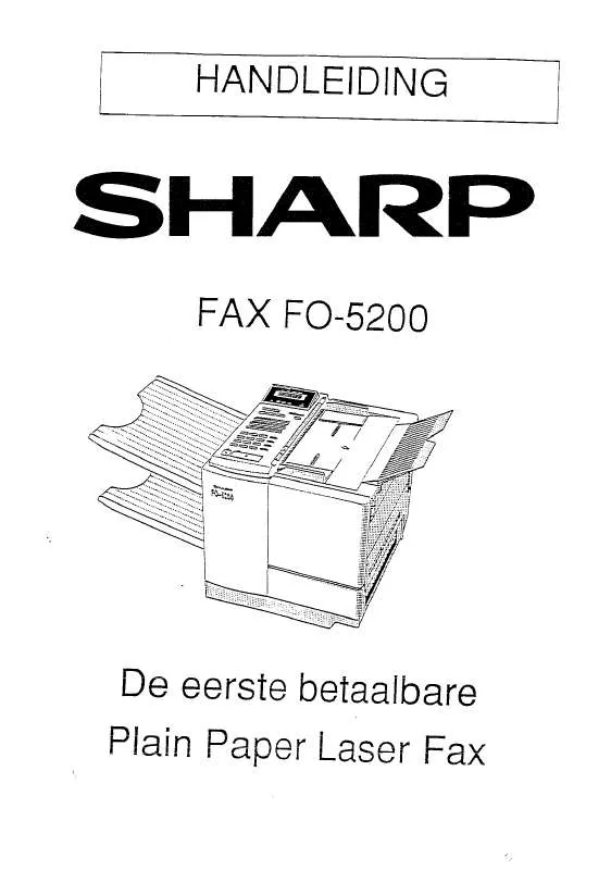Mode d'emploi SHARP FO-5200