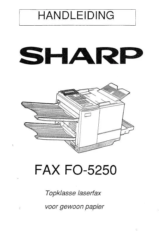 Mode d'emploi SHARP FO-5250