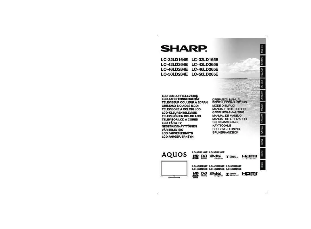 Mode d'emploi SHARP LC-46LD264E
