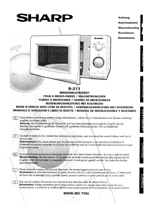 Mode d'emploi SHARP R-211