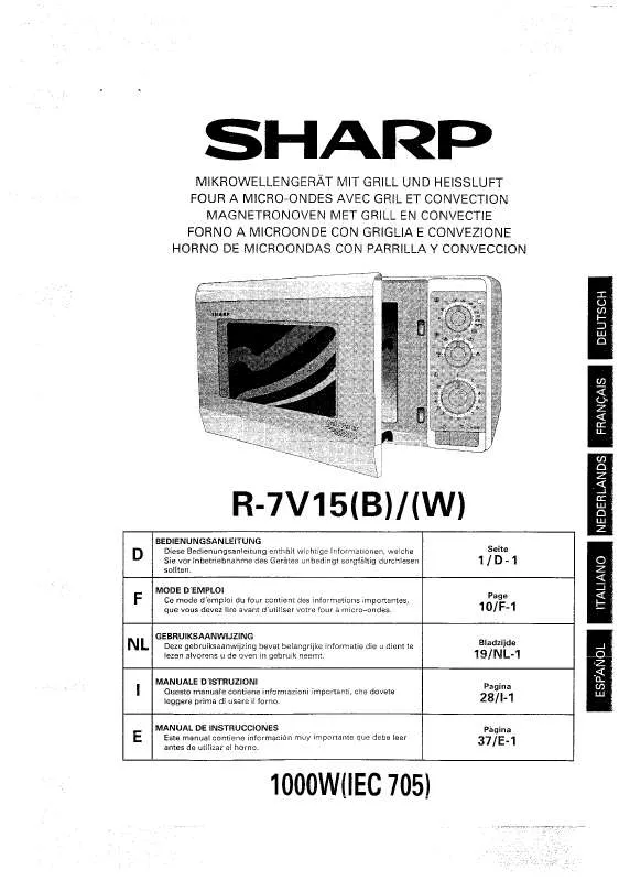 Mode d'emploi SHARP R-7V15