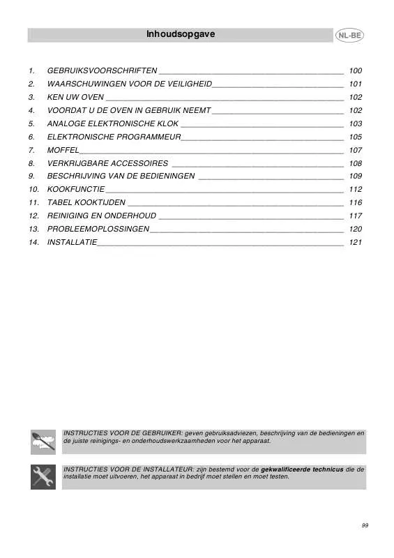 Mode d'emploi SMEG DO8CBL