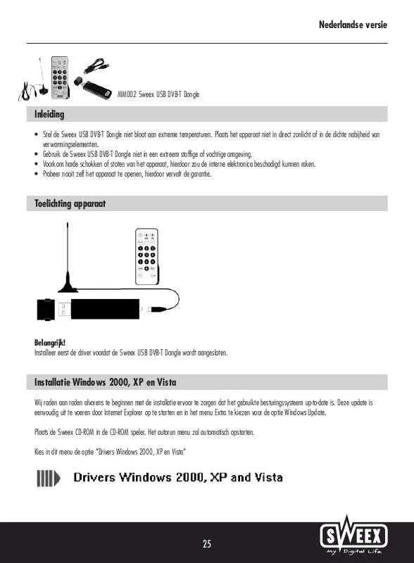 Mode d'emploi SWEEX MM002V2