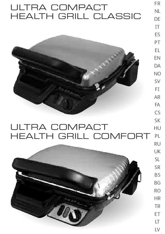 Mode d'emploi TEFAL ULTRA COMPACT HEALTH GRILL CLASSIC