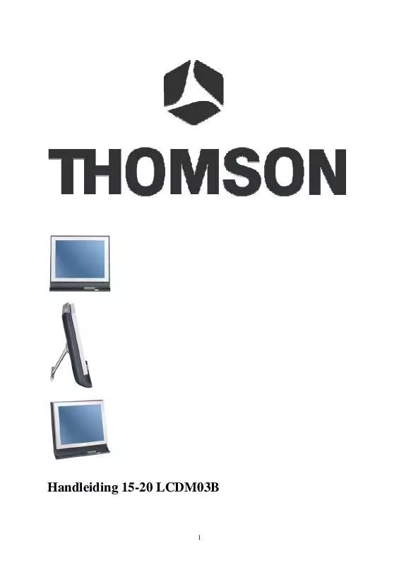 Mode d'emploi THOMSON 15LCDM03B