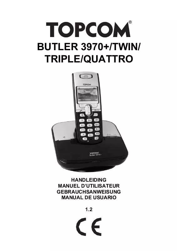 Mode d'emploi TOPCOM BUTLER 3970+