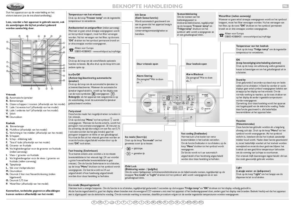 Mode d'emploi WHIRLPOOL 20BIL4A