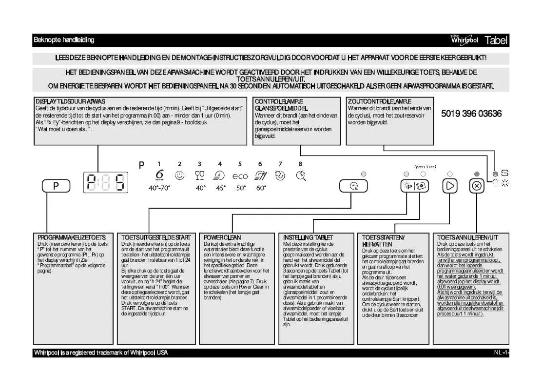 Mode d'emploi WHIRLPOOL ADG 7653 A PC TR FD