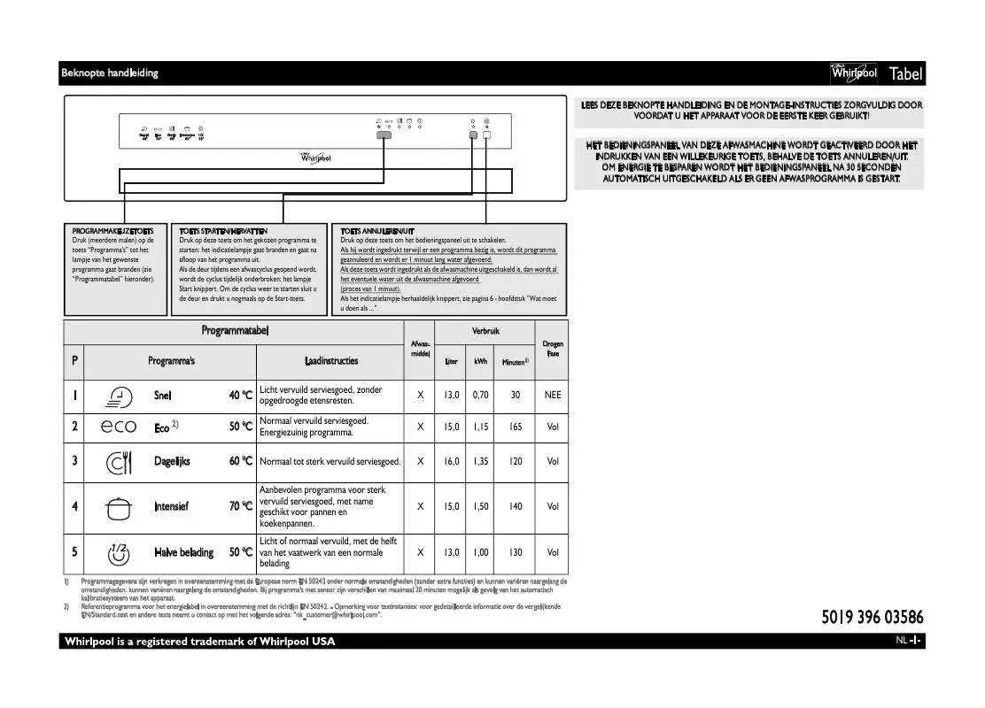 Mode d'emploi WHIRLPOOL ADP 5300 WH